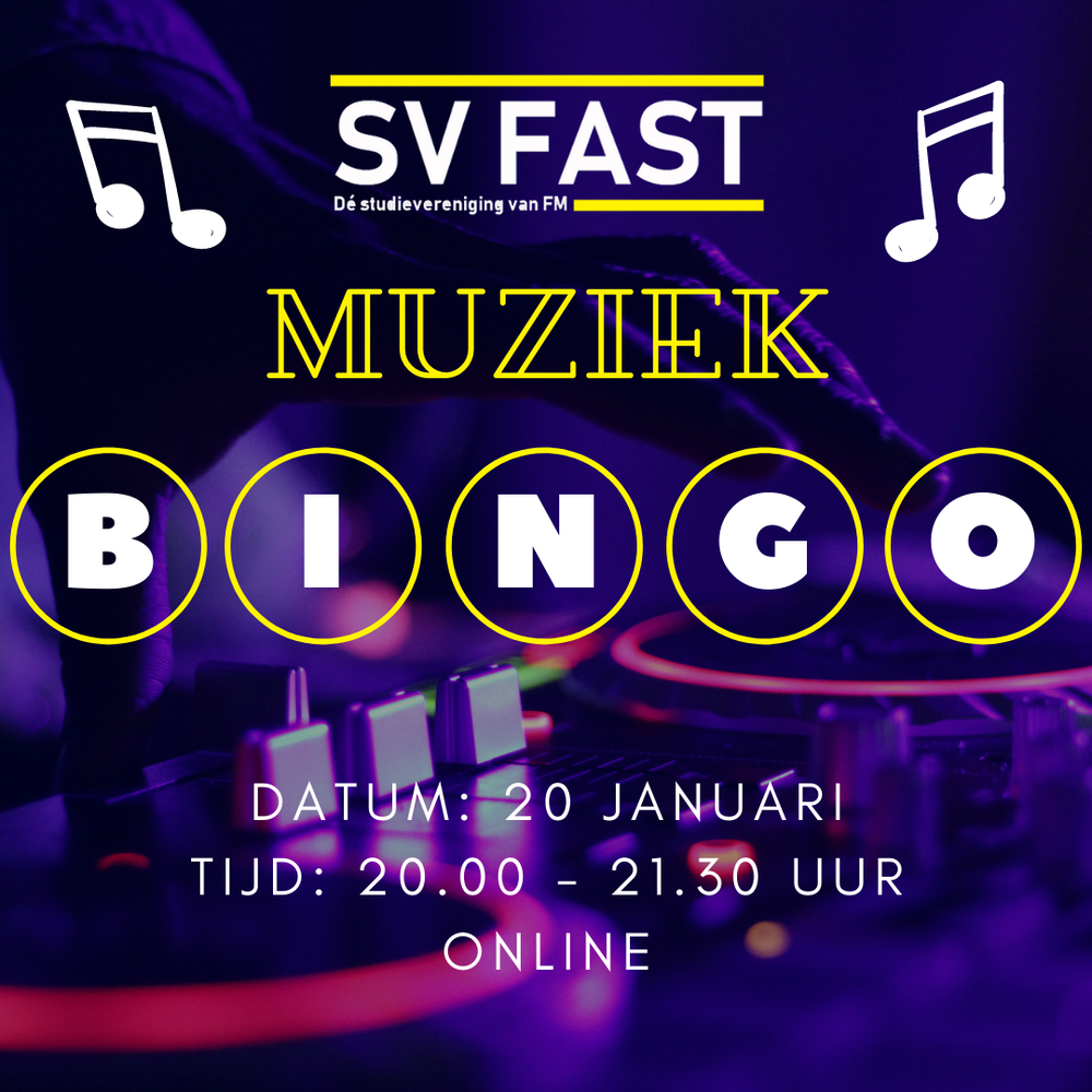 Online muziekbingo op 20 januari